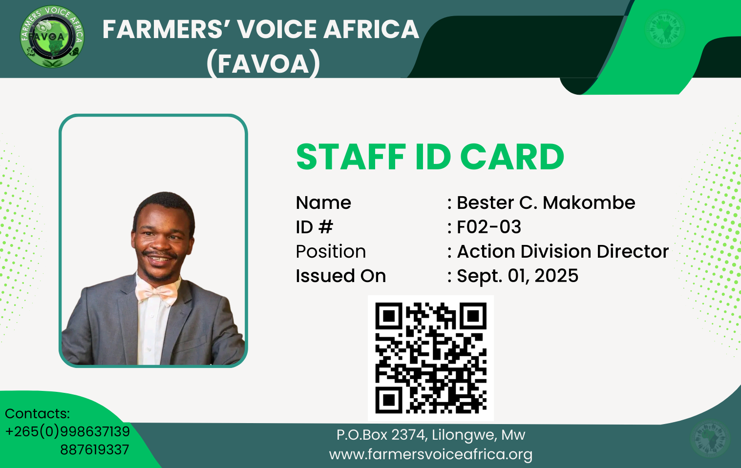 Action Division Director-Bester Makombe